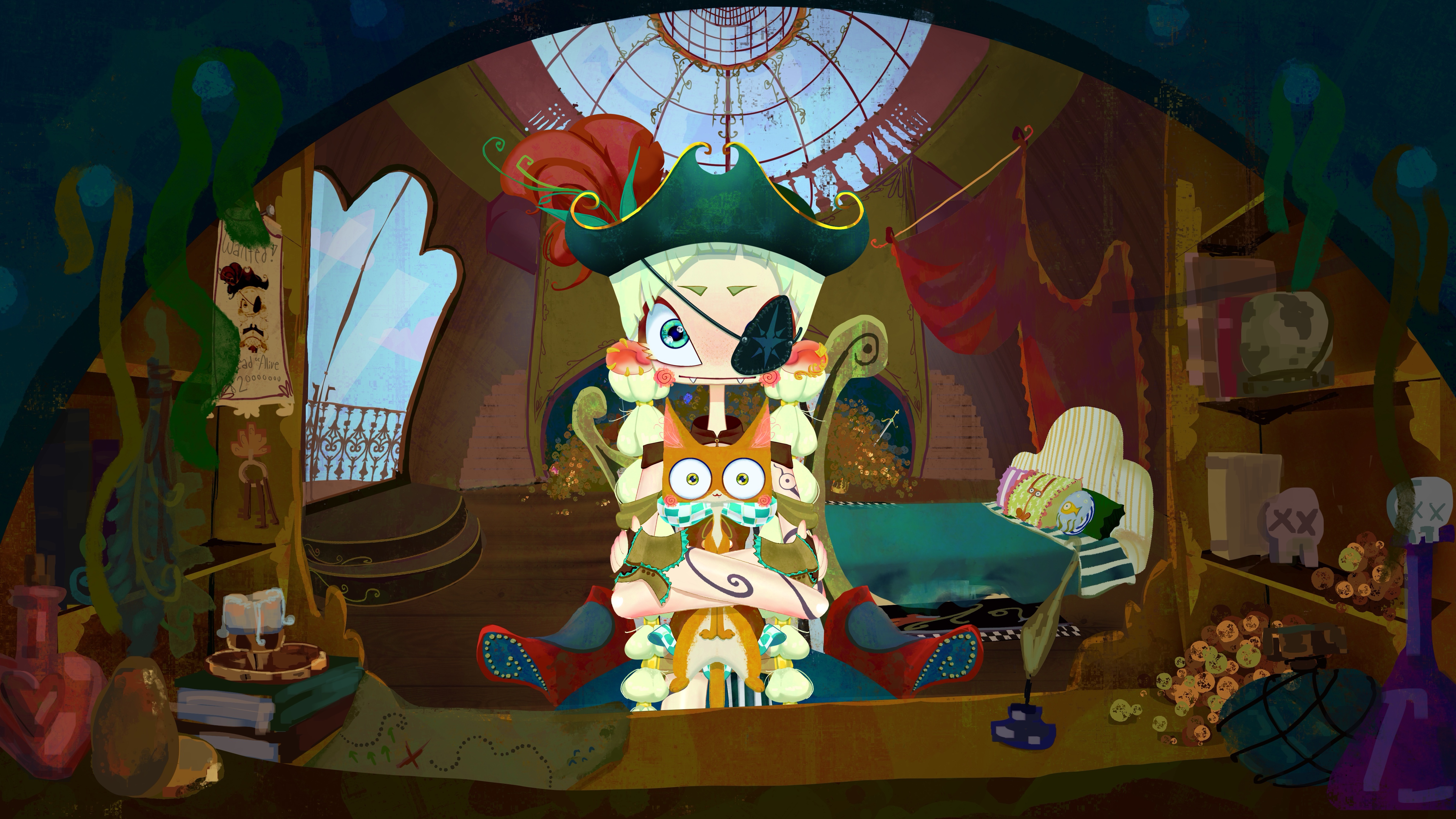 Wizard the Pirate holding Sharknado